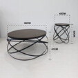 Coffee Table + Side Table DAKOTA 383+385